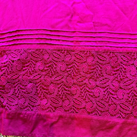 O'Neill Women Burgundy Red Cold Shoulder Casual Dress with lacy detail,  L - Picture 4 of 7